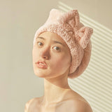 タオルキャップ 大人 子供 通販 ヘアドライキャップ ヘアバンド ヘアドライタオル 吸水 ヘアキャップ 帽子タイプ かわいい リボン スイミング おしゃれ 可愛い タオル プール 海 水泳