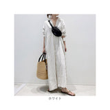 シャツワンピース ストライプ 長袖 ロング 通販 シャツワンピ ワンピース レディース ストライプワンピース レディースワンピース ロングワンピース マキシ丈ワンピース マキシワンピース