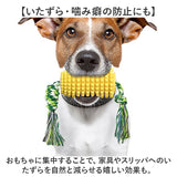 デンタルケア 通販 犬用歯ブラシ 音が出るおもちゃ トウモロコシ型 引っ張りロープ 強力吸盤付き ストレス解消 運動不足解消 犬用知育玩具 壊れないおもちゃ 耐久性抜群 小型犬用おもちゃ