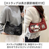 推し活 バッグ ぬいショルダー 通販 ミニショルダーバッグ クリアポケット 推し活グッズ オタ活 ぬいぐるみショルダー ショルダーバック 斜めがけバッグ 見せバッグ トレカケース