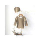 ベビー服 ロンパース 通販 カバーオール ワッフルロンパース ベビーロンパース 長袖 セット 帽子付き 帽子 ボンネット 綿 コットン レース ベビー 子供服 赤ちゃん 新生児