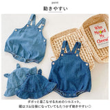 サロペット ベビー 通販 ベビー服 耳付き帽子 セット ロンパース 赤ちゃん baby かわいい 男の子 女の子 デニム デニムサロペット オーバーオール 男女兼用 お出かけ 写真撮影 衣装