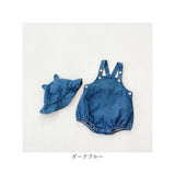 サロペット ベビー 通販 ベビー服 耳付き帽子 セット ロンパース 赤ちゃん baby かわいい 男の子 女の子 デニム デニムサロペット オーバーオール 男女兼用 お出かけ 写真撮影 衣装
