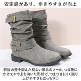 ショートブーツ レディース ショート 通販 ブーツ ワークブーツ ミドルブーツ ローヒール レディースブーツ 歩きやすい 疲れにくい 履きやすい 幅広 ワイド くしゅくしゅ 履き口 ゆったり