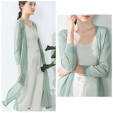 カーディガン ロング レディース 通販 ロングカーデ カーデ 羽織 羽織り 五分袖 ロング丈 薄手 ニット ゆったり 体型カバー 無地 涼しい エレガント 上品 トップス