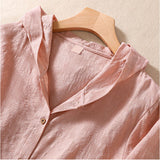 アウター パーカー レディース 綿麻 通販 ジャケット 羽織り 羽織 ライトアウター 長袖パーカー ブラウス シャツ カーディガン 長袖 フード付き フード 薄手 薄い 無地 前開き ボタン