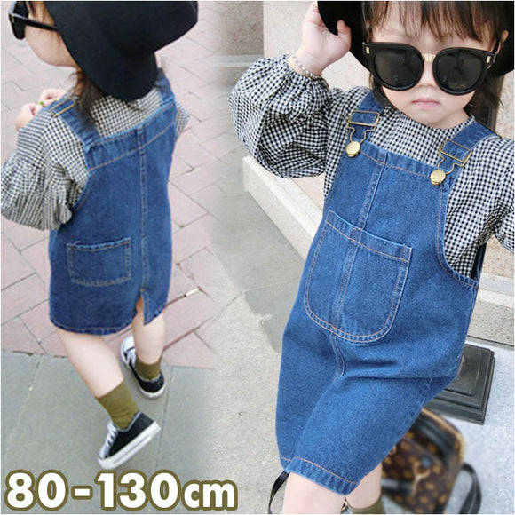 ジャンパースカート キッズ スカート 通販 ジャンパースカート ベビー服 子供服 スカート サロペット デニム ジーンズ ジュニア ショート タイト ワンピース 伸縮性 シンプル 女の子 外出