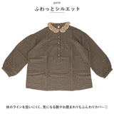 レース 丸襟 シャツブラウス 通販 シャツ ブラウス 長袖 レディース 切り替え 綿 ギャザー ゆったり 体型カバー 大きいサイズ 着回し コットン シンプル かわいい カジュアル