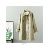 トレンチコート レディース ロングコート 通販 コート スプリングコート ロングジャケット ジャケット 羽織 羽織り 上着 トレンチ ミモレ丈 ミモレ 薄手 薄い 体型カバー ゆったり 無地