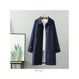 トレンチコート レディース ロングコート 通販 コート スプリングコート ロングジャケット ジャケット 羽織 羽織り 上着 トレンチ ミモレ丈 ミモレ 薄手 薄い 体型カバー ゆったり 無地