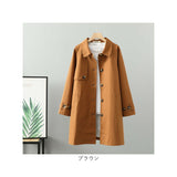 トレンチコート レディース ロングコート 通販 コート スプリングコート ロングジャケット ジャケット 羽織 羽織り 上着 トレンチ ミモレ丈 ミモレ 薄手 薄い 体型カバー ゆったり 無地