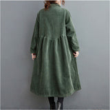 ロングコート レディース 通販 コーデュロイロングコート コーデュロイコート コーデュロイ 羽織り アウター ワンピース ジャケット 防寒 暖かい シンプル 無地 おしゃれ オシャレ 女性