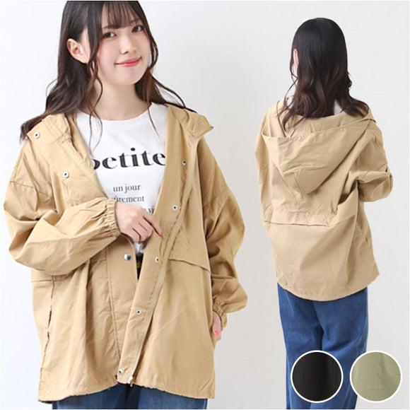 パーカー レディース 通販 マウンテンパーカー アウター ジャケット 羽織り ブルゾン 長袖 フード付き 通勤 通学 カジュアル シンプル 無地 春 秋 ライトブルゾン ジャンパー