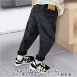 デニムパンツ キッズ ゆったり 通販 ロングパンツ パンツ ズボン 長ズボン ウエストゴム 子ども服 こども服 子供服 子ども 子供 こども 男の子 女の子 男子 女子 暖かい あたたかい