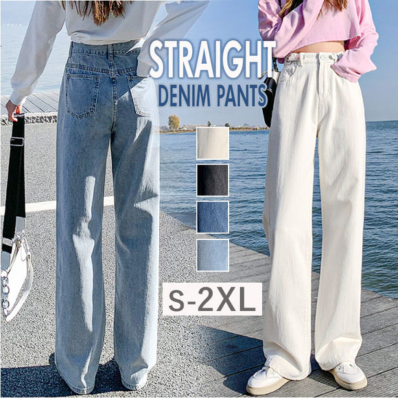 デニムパンツ レディース 通販 ワイド ワイドパンツ ボトムス パンツ ズボン デニム ジーンズ ハイウエスト かわいい おしゃれ 大人 カジュアル ストレート 調整可能 シンプル 春 夏 秋