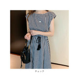 ワンピース ノースリーブ レディース 通販 ワンピ ラウンドネック ミドル丈 リボン コットン 無地 綿 ひも 紐 シンプル カジュアル 通学 通勤 かわいい おしゃれ