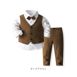 フォーマルスーツ 男の子 セットアップ 通販 フォーマル スーツ パンツスーツ 子ども服 子供服 パンツ ベスト ネクタイ ズボン 長ズボン チョッキ シンプル 無地 上下セット 上下 セット
