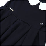 ワンピース フォーマル 女の子 キッズ 通販 キッズワンピース ドレス 子ども服 子供服 襟付き 襟 長袖 白襟 こども 子供 子ども 無地 コットン 快適 お姫様 プリンセス かわいい 可愛い