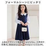 ワンピース フォーマル 女の子 キッズ 通販 キッズワンピース ドレス 子ども服 子供服 襟付き 襟 長袖 白襟 こども 子供 子ども 無地 コットン 快適 お姫様 プリンセス かわいい 可愛い