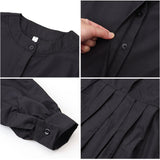 ワンピース マキシワンピース レディース 長袖 通販 マキシワンピ ワンピ シャツワンピース フレアワンピース aラインワンピース ロング マキシ丈 フレア Aライン 立ち襟 春 秋 ゆったり