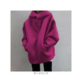 パーカー レディース 通販 トレーナー スウェット スエット ジップアップパーカー フード あたたかい ゆったり 体型カバー ジップアップ ポケット 無地 シンプル アウター トップス 冬