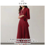 ワンピース レディース プリーツ きれいめ 通販 プリーツワンピース プリーツスカート ワンピ クロスボーダードレス フォーマル 長袖 ロング丈 ロング マキシ丈 薄手 クロスボーダー 上品