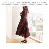 ワンピース レディース プリーツ きれいめ 通販 プリーツワンピース プリーツスカート ワンピ クロスボーダードレス フォーマル 長袖 ロング丈 ロング マキシ丈 薄手 クロスボーダー 上品