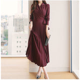 ワンピース レディース プリーツ きれいめ 通販 プリーツワンピース プリーツスカート ワンピ クロスボーダードレス フォーマル 長袖 ロング丈 ロング マキシ丈 薄手 クロスボーダー 上品