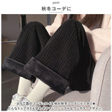パンツ レディース ワイド 通販 ワイドパンツ ズボン 長ズボン ロングパンツ イージーパンツ ボトムス ルームウェア 部屋着 秋冬 ハイウエスト 保温 防寒 ウエストゴム コーデュロイ 通勤