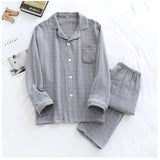 パジャマ 長袖 メンズ 通販 ルームウェア 上下 上下セット 部屋着 ナイトウェア 長ズボン ズボン シャツ 前開き 寝巻き 寝間着 コットン 綿 ガーゼ 襟