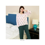 パジャマ レディース 上下セット 通販 ルームウエア 長袖 長ズボン 綿100％ ロングパンツ ウエストゴム 部屋着 ナイトウェア 寝巻き コットン オシャレ おしゃれ かわいい ゆったり