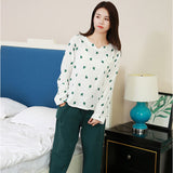 パジャマ レディース 上下セット 通販 ルームウエア 長袖 長ズボン 綿100％ ロングパンツ ウエストゴム 部屋着 ナイトウェア 寝巻き コットン オシャレ おしゃれ かわいい ゆったり