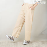 ワイドパンツ レディース きれいめ 通販 パンツ ズボン クロップドパンツ ロング丈 ロングパンツ ボトムス 長ズボン 7分丈 薄手 春 夏 おしゃれ 上品 コットン リネン 綿 麻 ウエストゴム