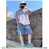 セットアップ キッズ 半袖 通販 上下セット 2点セット パンツセット 子供服 子ども Tシャツ トップス ハーフパンツ 半ズボン パンツ ジュニア 子供 男の子 おとこの子 夏 ストライプ