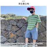 セットアップ キッズ 半袖 通販 上下セット 2点セット パンツセット 子供服 子ども Tシャツ トップス ハーフパンツ 半ズボン パンツ ジュニア 子供 男の子 おとこの子 夏 ストライプ