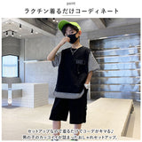 セットアップ キッズ 半袖 通販 上下セット 2点セット パンツセット 子供服 子ども Tシャツ トップス ハーフパンツ 半ズボン パンツ ジュニア 子供 男の子 おとこの子 夏 ストライプ