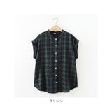 ブラウス ノースリーブ レディース 通販 シャツ レディースシャツ 普段着 部屋着 前開き 立襟 丸首 綿 ソフト カジュアル シンプル 通勤 通学 夏 トップス