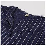 ブラウス 七分袖 レディース 通販 シャツ シャツブラウス レディースシャツ ポリエステル v ネック ワンボタン ストライプ ゆったり 体型カバー 大きいサイズ カジュアル シンプル 通勤