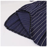 ブラウス 七分袖 レディース 通販 シャツ シャツブラウス レディースシャツ ポリエステル v ネック ワンボタン ストライプ ゆったり 体型カバー 大きいサイズ カジュアル シンプル 通勤