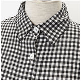 ブラウス 長袖 レディース 通販 シャツ シャツブラウス レディースシャツ 襟 ゆったり 体型カバー ポリエステル 前開き 大きいサイズ カジュアル シンプル チェック柄 通勤 通学 トップス