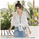 シャツ 透け感 レディース 通販 シースルーシャツ ブラウス カーディガン 薄手 シースルー 長袖 ゆったり 襟付き 羽織り 体型カバー 無地 エレガント リラックス 上品 夏