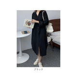 シャツワンピース 長袖 ロング 通販 シャツワンピ ミモレワンピ シャツ ワンピース ロングシャツ ロングワンピース チュニック ミモレ丈 着回し 無地 カジュアル シンプル きれいめ