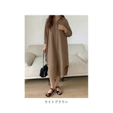 シャツワンピース 長袖 ロング 通販 シャツワンピ ミモレワンピ シャツ ワンピース ロングシャツ ロングワンピース チュニック ミモレ丈 着回し 無地 カジュアル シンプル きれいめ