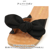 サンダル レディース ぺたんこ 通販 フラットサンダル フラット 歩きやすい つっかけ ローヒール ヒール 2cm 外履き スリッパ リボン おしゃれ シンプル 無地 大人 可愛い 夏 春夏 海