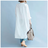 シャツワンピース 長袖 通販 シャツワンピ レディース ワンピース シャツ 長袖シャツ スタンドカラー ロングシャツ カジュアル ナチュラル 綿 コットン 無地 シンプル 春 夏 春夏