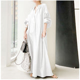 シャツワンピース ロング 通販 ワンピース ロングワンピース マキシ丈ワンピース ロングスカート 五分袖 マキシ コットン ポケット ゆったり 体型カバー 綿 レディース 無地 カジュアル