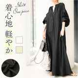 シャツワンピース ロング 通販 ワンピース ロングワンピース マキシ丈ワンピース ロングスカート 五分袖 マキシ コットン ポケット ゆったり 体型カバー 綿 レディース 無地 カジュアル