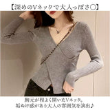 セーターレディース 通販 長袖 ニットセーター ニット カシュクール トップス Ｖネック カットソー ニットソー 女性 大人 上品 シンプル タイト 無地 カジュアル かわいい オシャレ