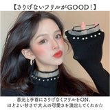 ニット レディース 長袖 通販 セーター ニットセーター ニットトップス ハイネック インナー パールネック モックネック フリル パール 冬 秋冬 おしゃれ シンプル 無地 オシャレ