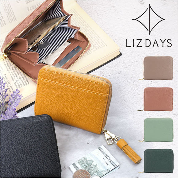 LIZDAYS リズデイズ 財布 lz-616 通販 コインケース 革 レディース スキミング防止 ミニ財布 サイフ さいふ ラウンドファスナー 小さい財布 ミニウォレット 革財布 レザー財布 防犯